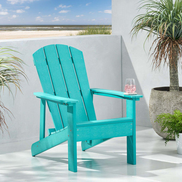 Highland Dunes McFarlan Wood Folding Adirondack Chair Wayfair